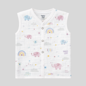 Premium Newborn Baby Muslin Button Jabla | 100% Natural Cotton | Tiny Tusk