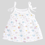 muslin cotton knot frock for baby girls