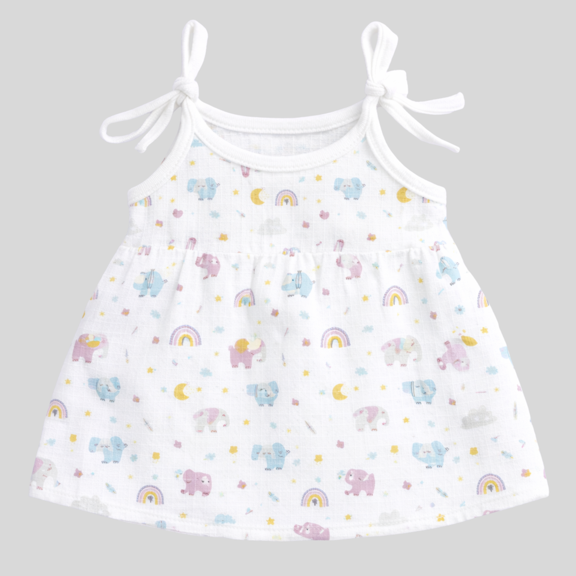 muslin cotton knot frock for baby girls