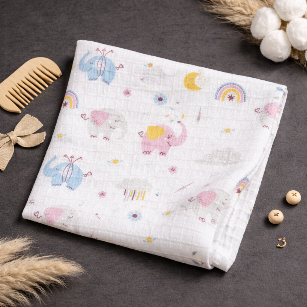 Muslin baby Towel and swaddle