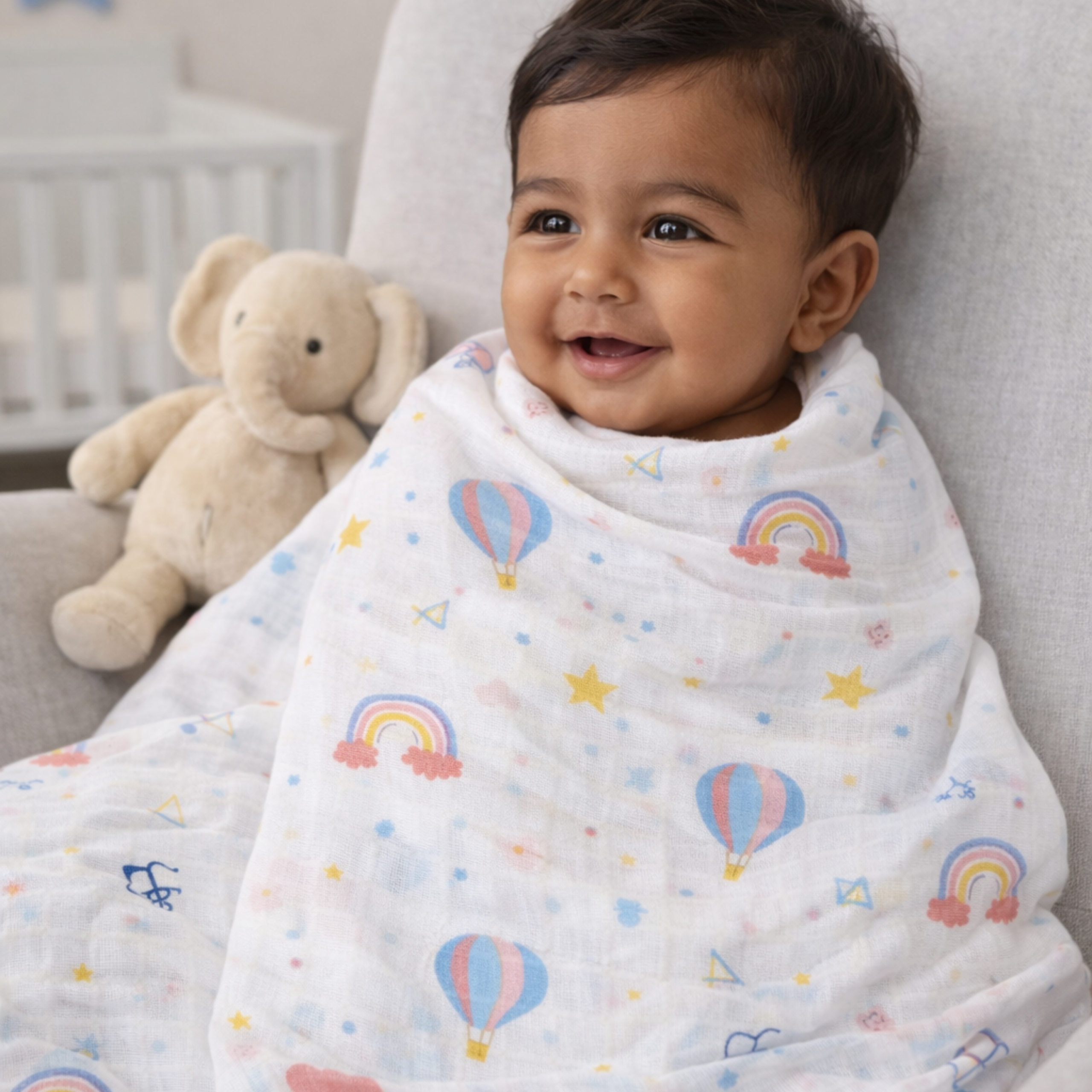 XL Muslin baby swaddle