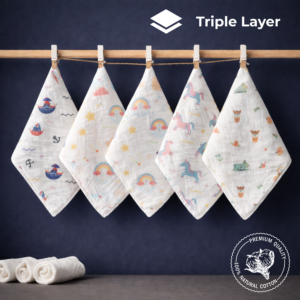 Muslin Face Towel triple Layer